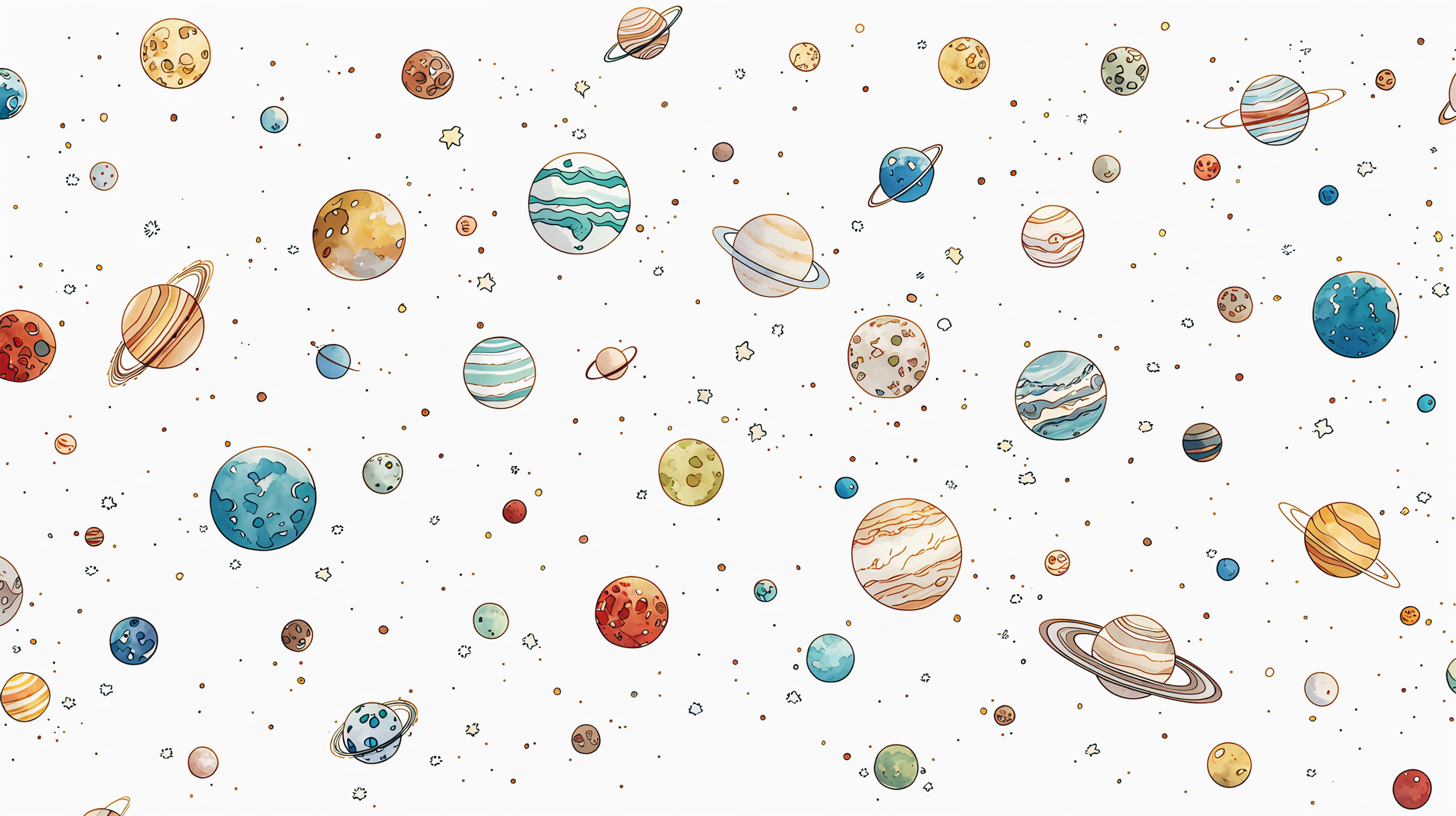 惑星モチーフの壁紙・背景イラスト no.2