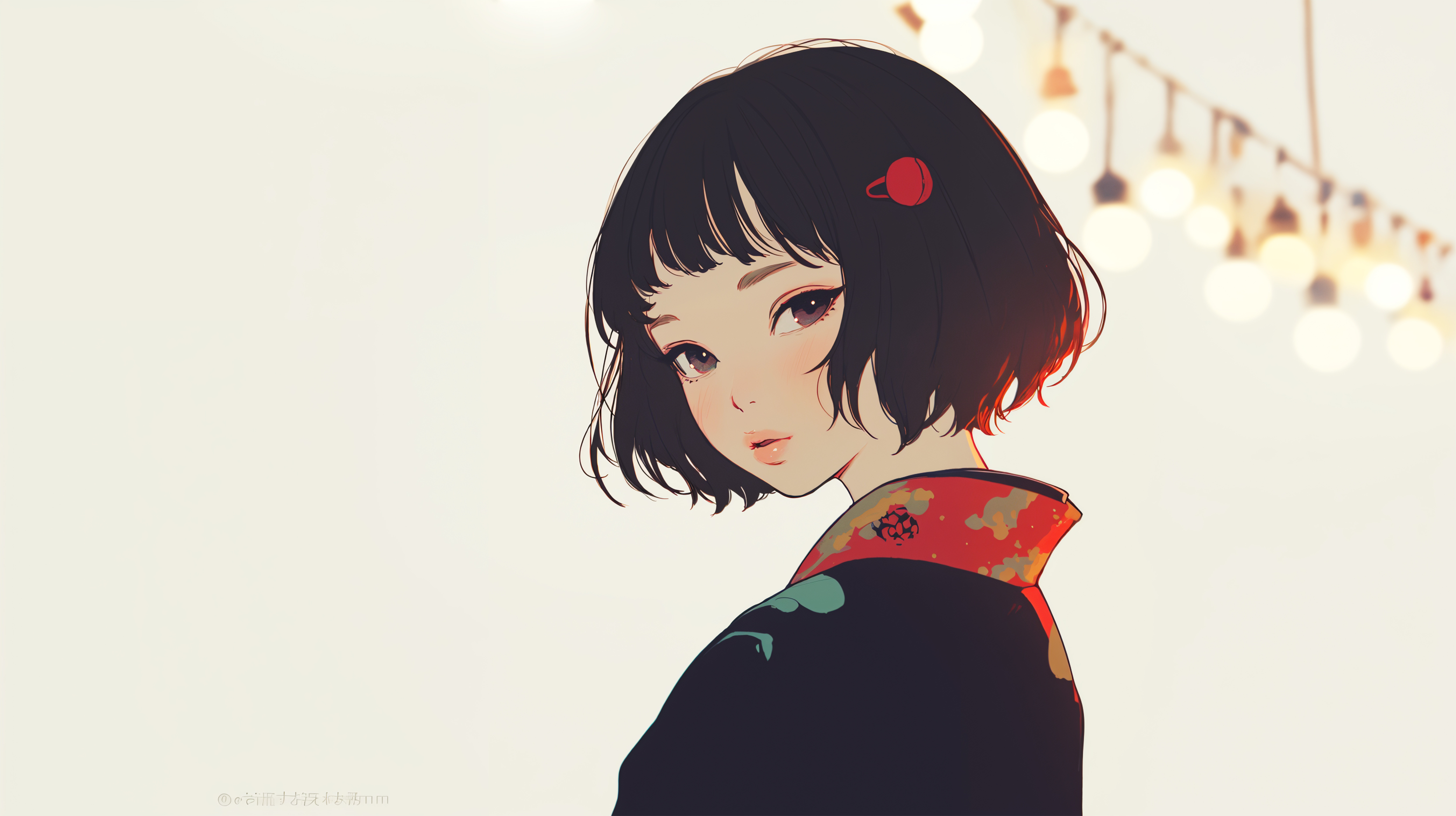 夏祭り風の浴衣を着た女の子のイラスト no.3