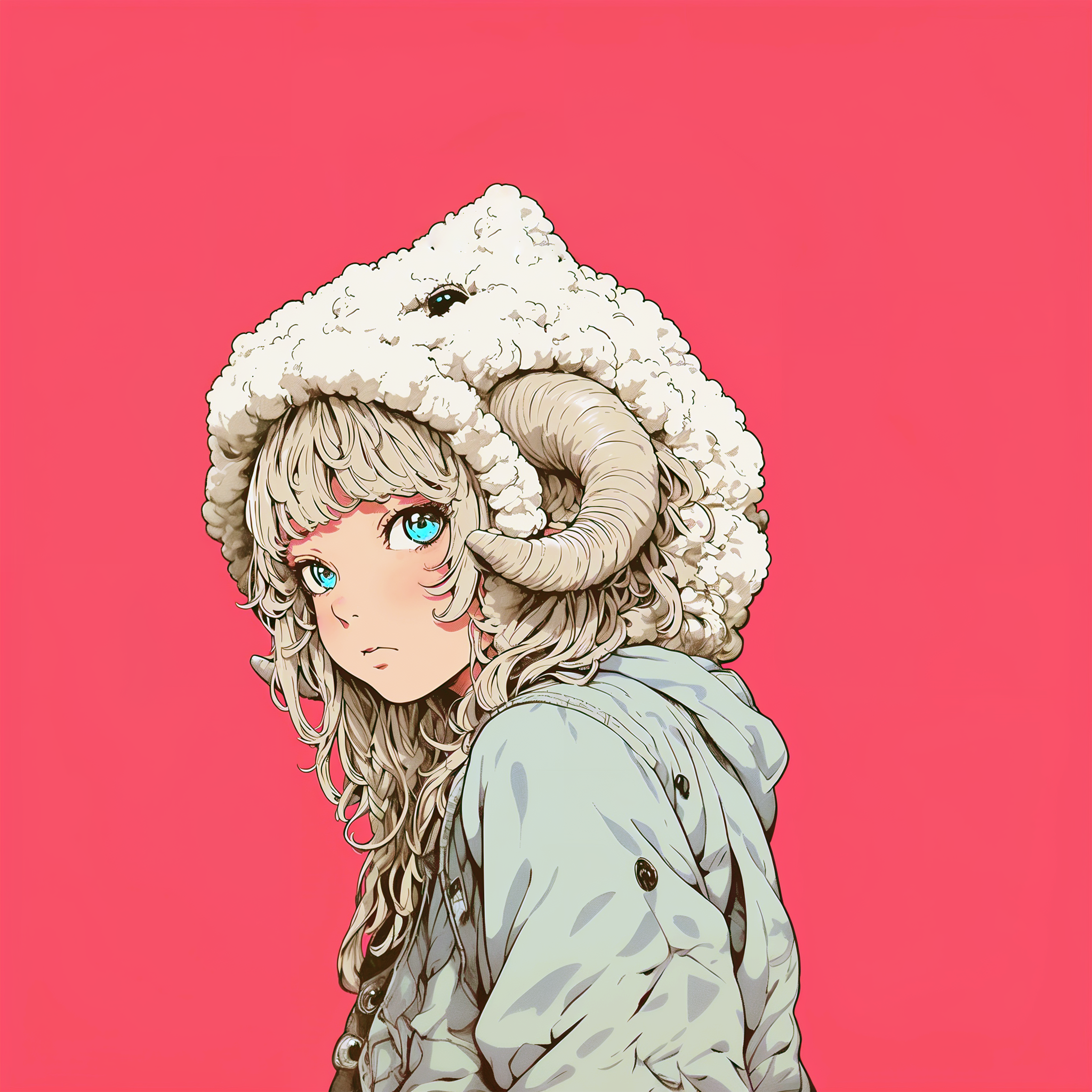 羊の着ぐるみを着ているかわいい女の子のイラスト no.7