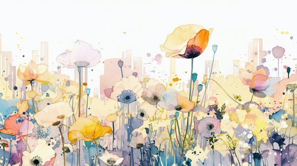 都会に咲くポピーの花たち no.2