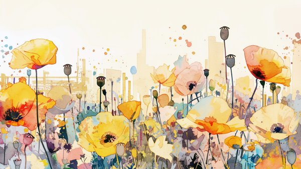 都会に咲くポピーの花たち no.5