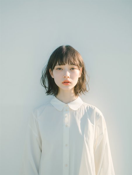 ハーフ風女性のスタジオポートレート写真風 no.8