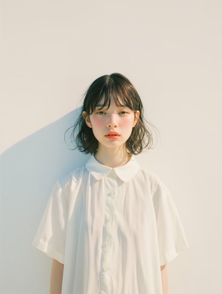 ハーフ風女性のスタジオポートレート写真風 no.9
