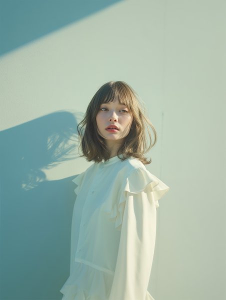 ハーフ風女性のスタジオポートレート写真風 no.10