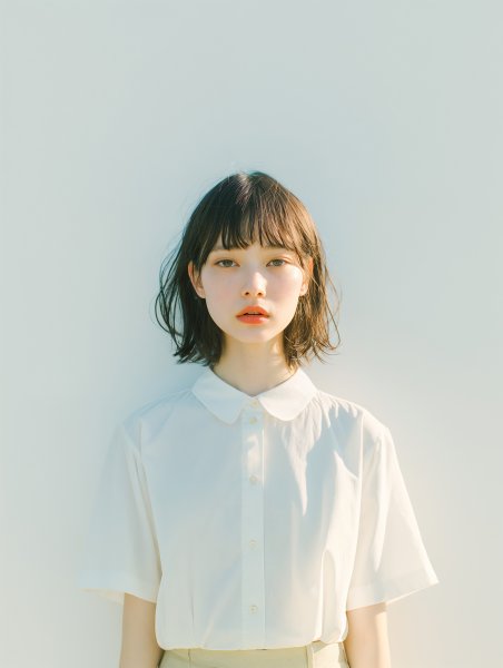 ハーフ風女性のスタジオポートレート写真風 no.11