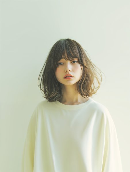 ハーフ風女性のスタジオポートレート写真風 no.2