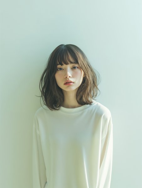 ハーフ風女性のスタジオポートレート写真風 no.6