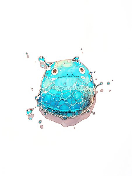 コミカルな水滴のキャラクター no.1