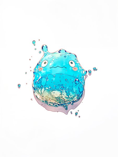 コミカルな水滴のキャラクター no.3
