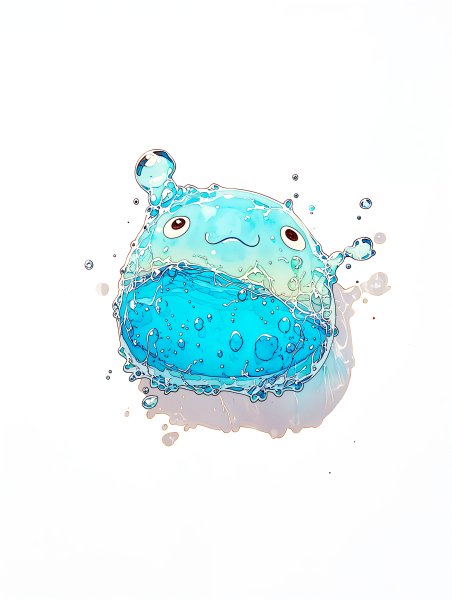 コミカルな水滴のキャラクター no.5