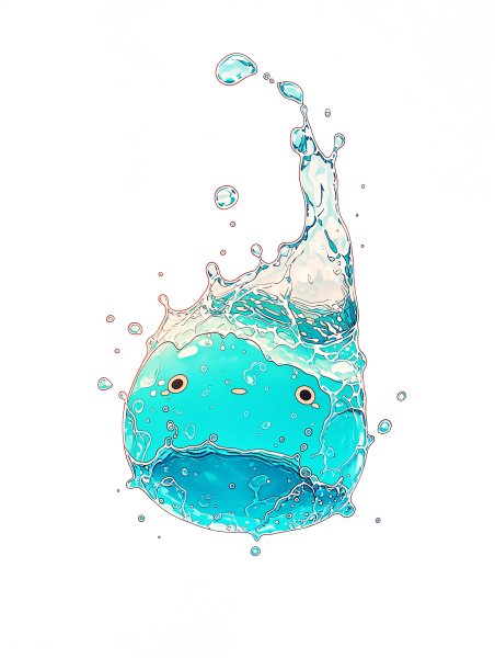 コミカルな水滴のキャラクター no.6