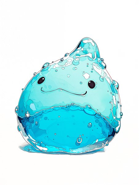 コミカルな水滴のキャラクター no.8