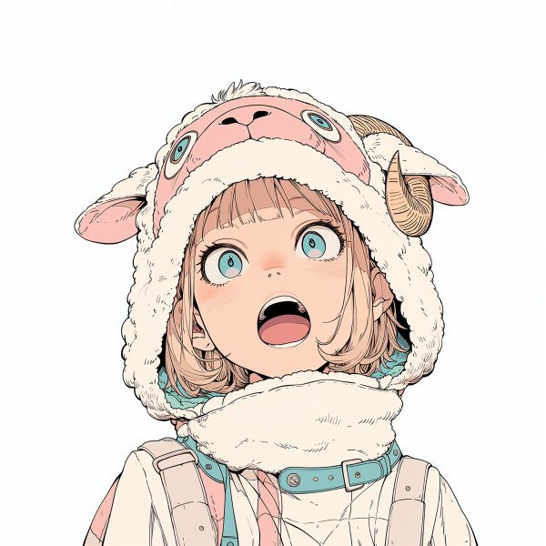 羊の着ぐるみを着ているかわいい女の子のイラスト no.3