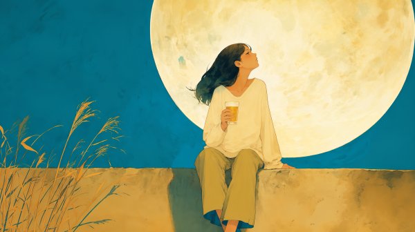 満月の夜の外晩酌 no.4